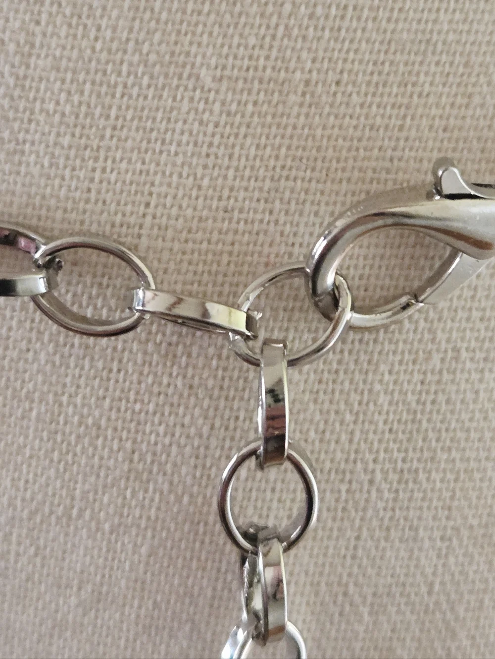 Silver Tone Heart Link Belt